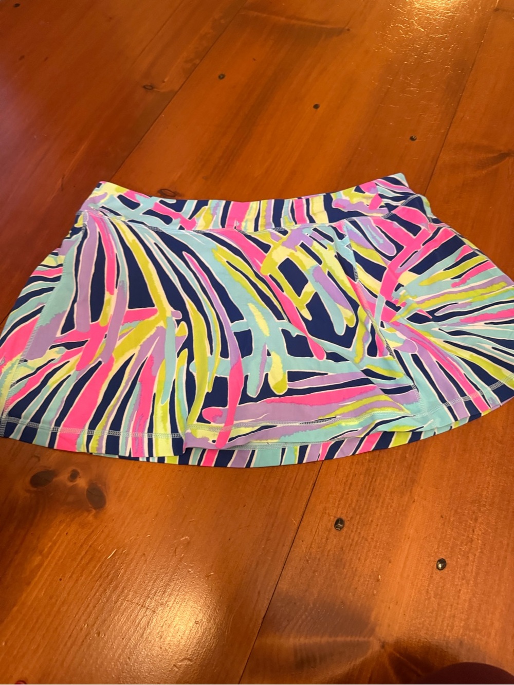 Lilly Pulitzer Multicolor Neon Brushstroke tennis skirt
